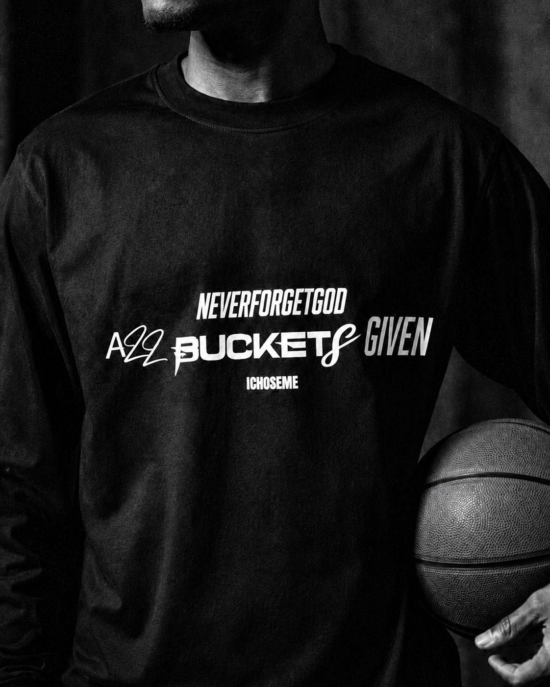 ALL BUCKETS GIVEN Long Sleeve T Shirt (size: Large only) ichoseme 